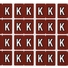 Etiquettes alpha d'oxford k 240/pqt brun