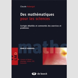 Des mathematiques pour les sciences t.2