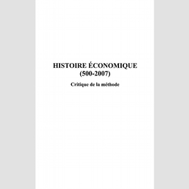 Histoire économique (500-2007)