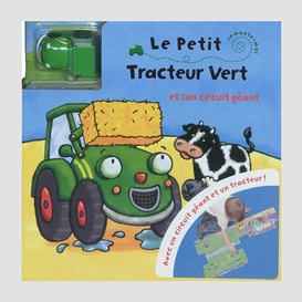 Petit tracteur vert et son circuit geant