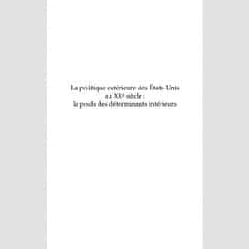 La politique extérieure des etats-unis au xxe siècle