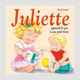 Juliette apprend le pot a son petit frer