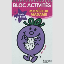 Bloc activites 3 ans monsieur madame