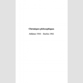 Chroniques philosophiques