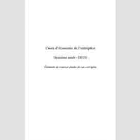 Cours d'économie de l'entreprise