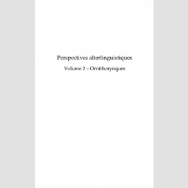 Perspectives alterlinguistiques volume 2