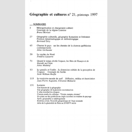 Géographie et cultures n°21