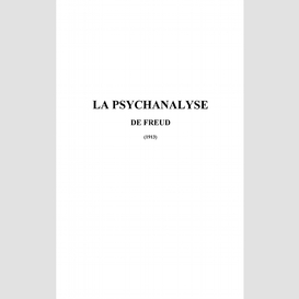 La psychanalyse de freud