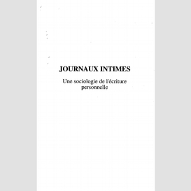 Journaux intimes