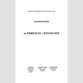 De ferenczi à winnicott