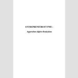 Entrepreneurs et pme