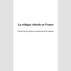 La critique vinicole en france