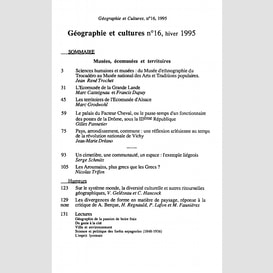 Géographie et cultures n°16