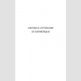 Critique littéraire et esthétique