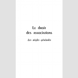 Le droit des associations