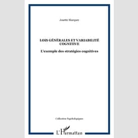 Lois générales et variabilité cognitive