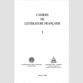 Cahiers de littérature française
