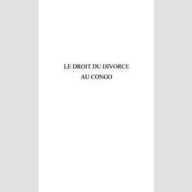 Le droit du divorce au congo