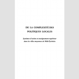 De la complexité des politiques locales