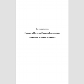 La femme chez heinrich heine et charles baudelaire: le langage moderne de l'amour