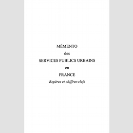 Mémento des services publics urbains en france