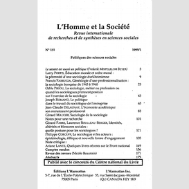 Politiques des sciences sociales