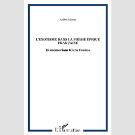 L'exotisme dans la poésie épique française