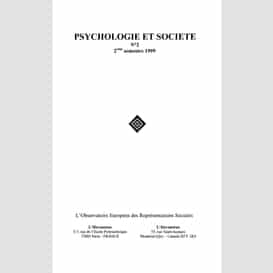 Psychologie et société n° 2