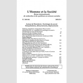 Autour de manheim : sociologie du savoir, interprétations, détournements, déplacements