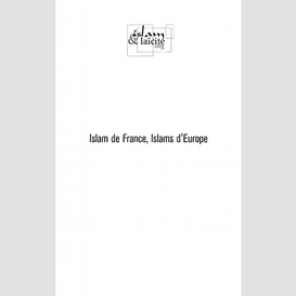 Islam de france islams d'europe