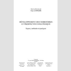 Développement des territoires et prospective stratégique