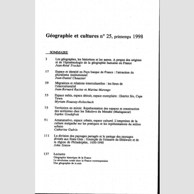 Geographie et cultures n° 25