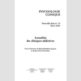 Actualites des cliniques addictives