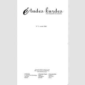 Études kurdes n°3