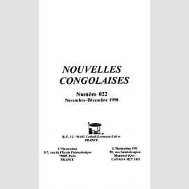 Nouvelles congolaises n° 22