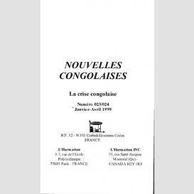 Nouvelles congolaises (n° 23-24)