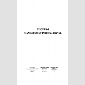 Risques et management international