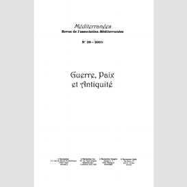 Guerre,paix et antiquité