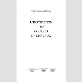 L'institution des courses de chevaux