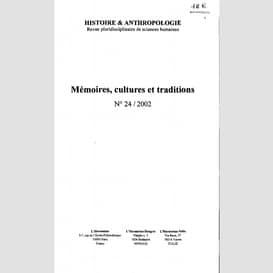 Mémoires, cultures et traditions