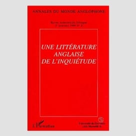 Une littérature anglaise de l'inquiétude