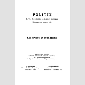 Les savants et le politique