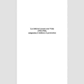 Les juifs de lacaune sous vichy (1942-1944), assignation à résidence et persécution