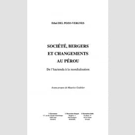 Société, bergers et changements au pérou