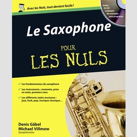 Saxophone pour les nuls +cd -le