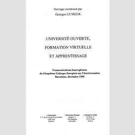 Université ouverte, formation virtuelle et apprentissage