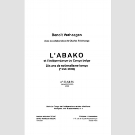 L'abako et l'indépendance du congo belge