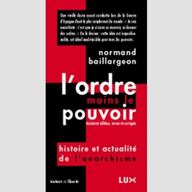 Ordre moins le pouvoir (l')  3e edition