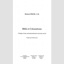 Bible et colonialisme