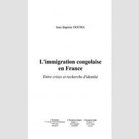 L'immigration congolaise en france